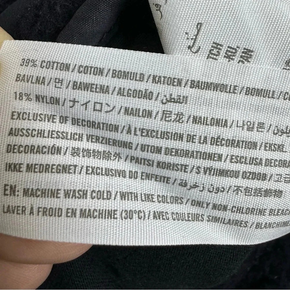 Abercrombie Fitch Medium Soft A&F Sherpa 1/4 Zip Fleece Pullover Black Pockets - Picture 6 of 7